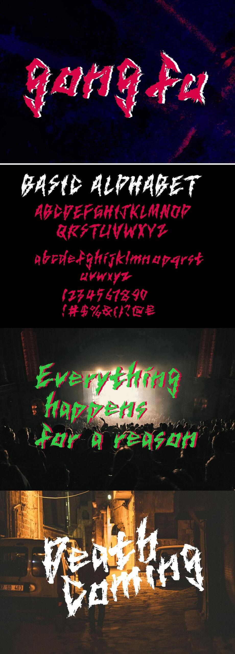 XC Gongfu字体海报长图