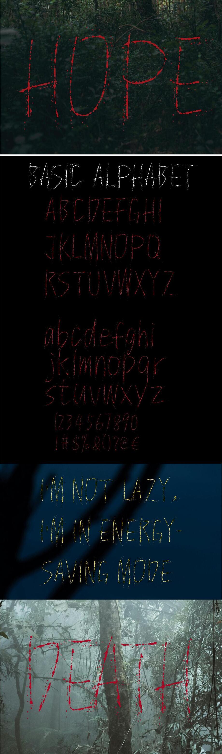 XC Hope字体海报长图