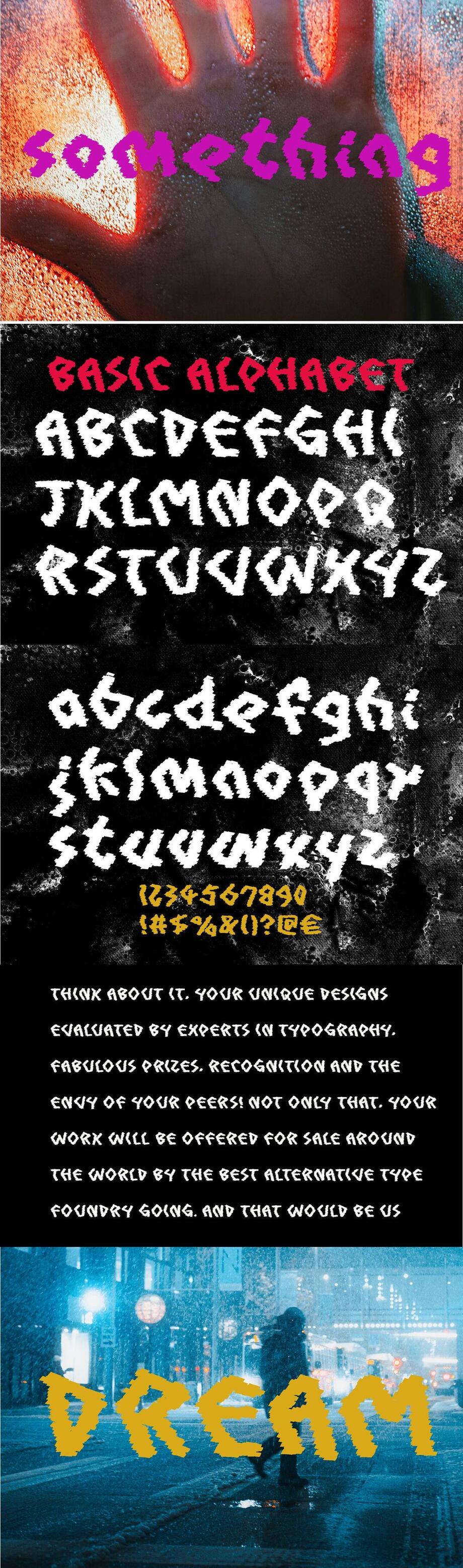 XC Something字体海报长图