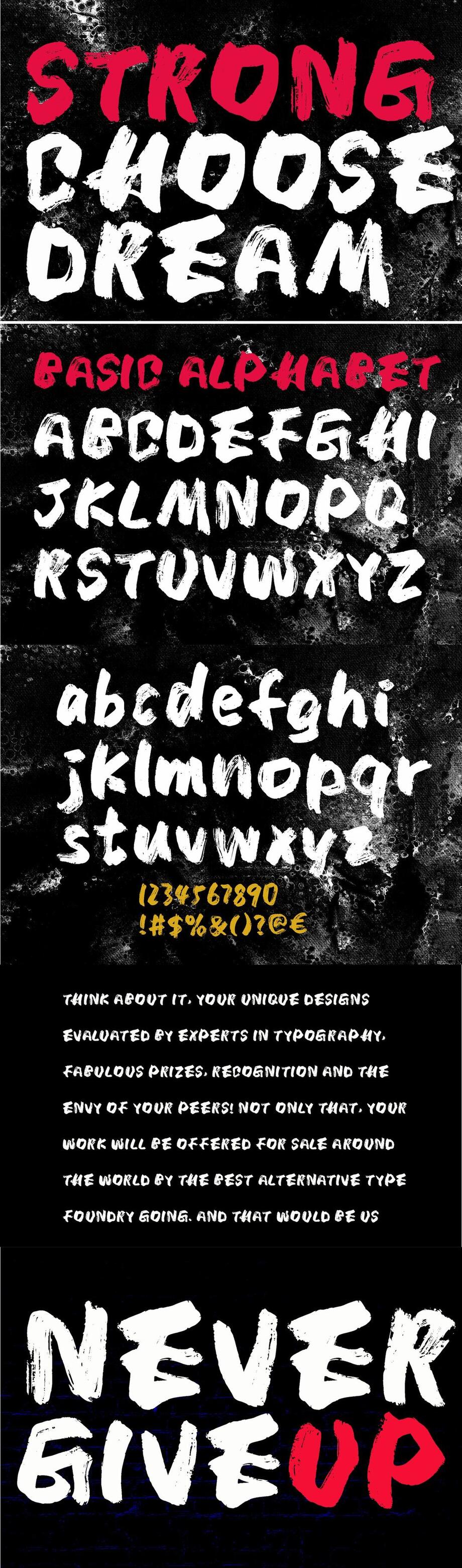 XC Strong字体海报长图