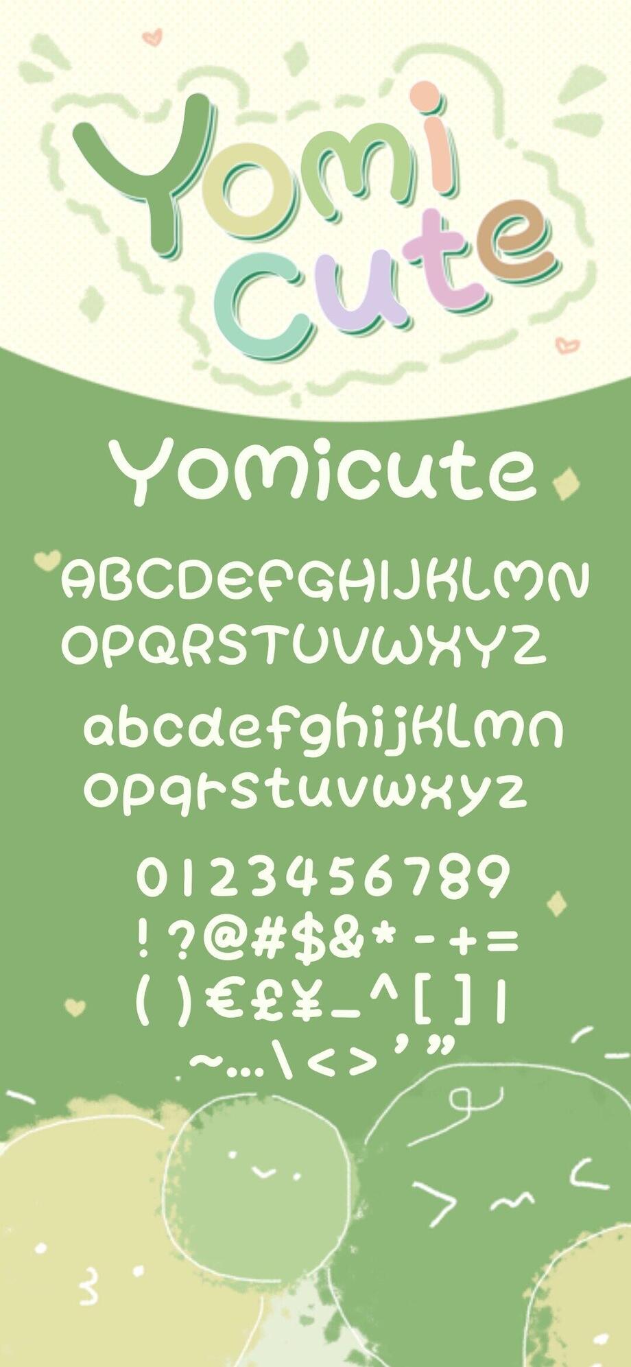 Yomicute字体海报长图